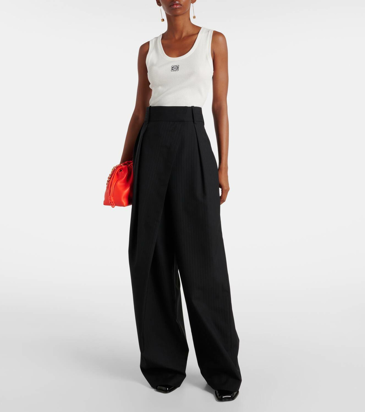 Loewe Wrap wool wide-leg pants Loewe
