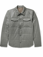 Canali - Reversible Quilted Padded Wool and Cashmere-Blend Jacket - Gray