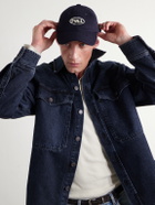 FULLCOUNT - Logo-Appliquéd Wool-Blend Cap - Blue