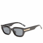 Le Specs Cubito Sunglasses in Black/Smoke Mono Polarized 