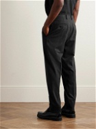 Theory - Lucas Ossendrijver Straight-Leg Pinstriped Flannel Trousers - Black