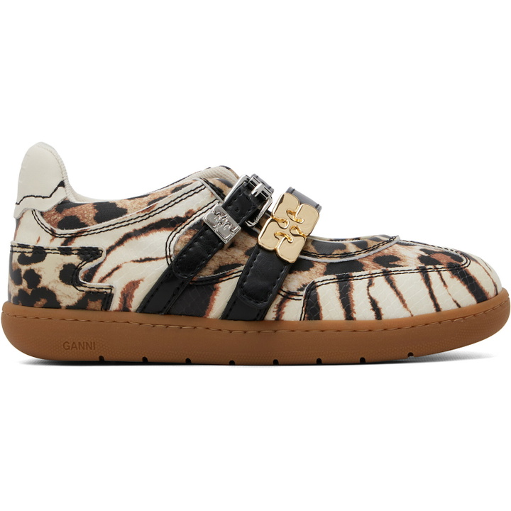 Photo: GANNI Off-White Sue Double Strap Sneakers
