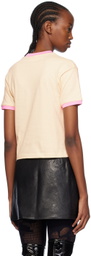GCDS Beige Bling T-Shirt