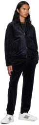 Emporio Armani Black Embroidered Track Jacket