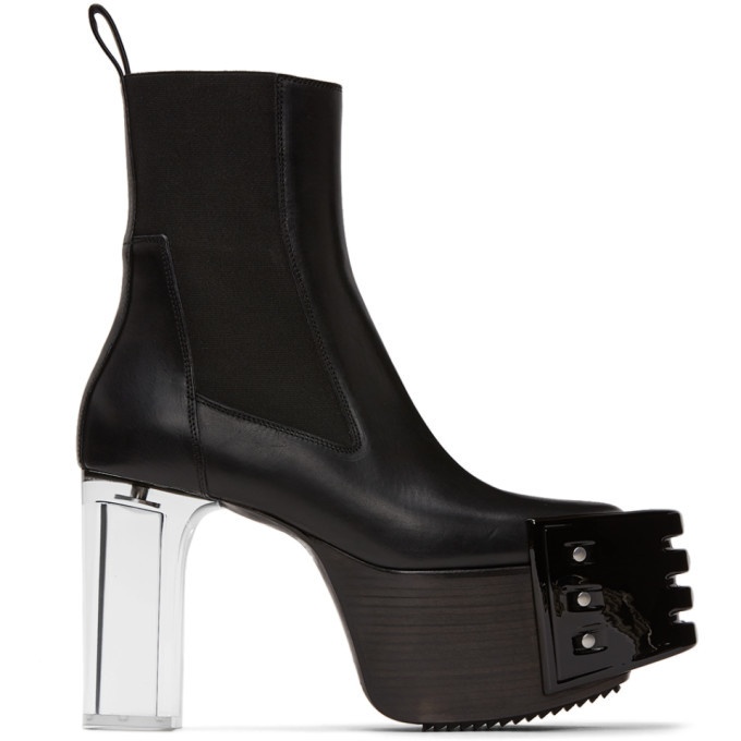 Photo: Rick Owens Black Grill Kiss Chelsea Boots