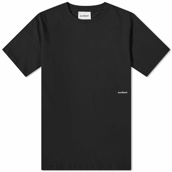 Photo: Soulland Men's Coffey Logo T-Shirt in Black