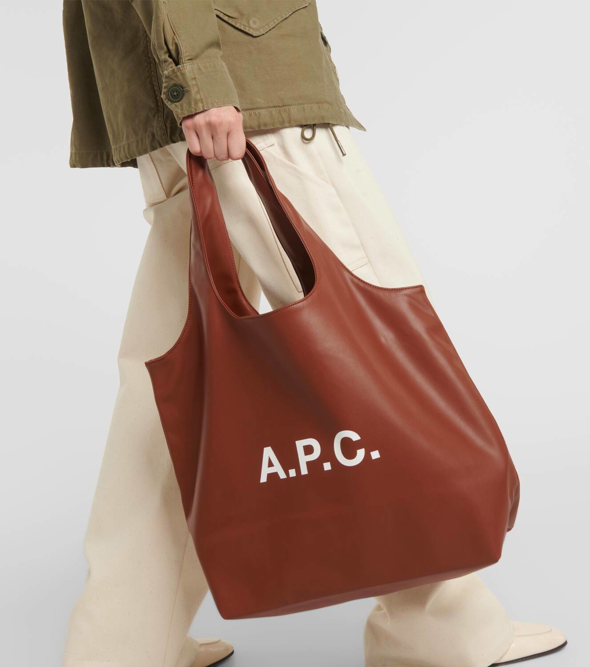 A.P.C. Ninon logo faux leather tote bag A.P.C.