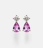 Anita Ko 18kt rose gold earrings with sapphires and diamonds