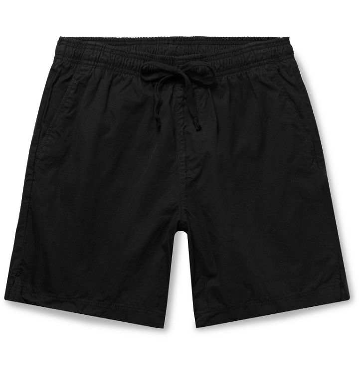 Photo: Save Khaki United - Easy Slim-Fit Cotton-Twill Drawstring Shorts - Black