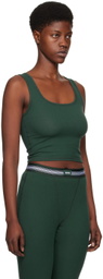 SKIMS Green Cotton Rib Tank Top