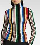 Loewe Striped half-zip sweater