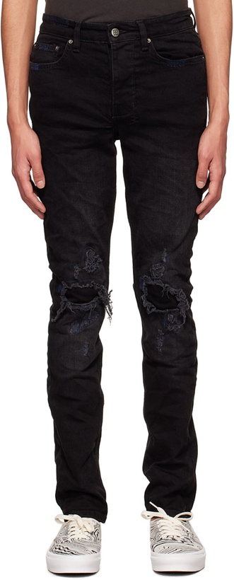 Photo: Ksubi Black Chitch Blu Bottle Trashed Jeans