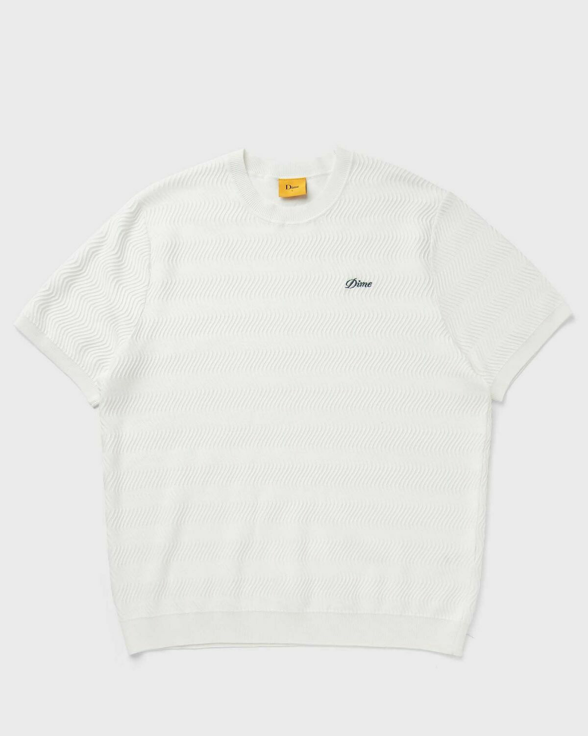 【DIME】Wave Knit SS Shirt / Ivory Dime Wave Knit T-Shirt Ivory | END. (AR)