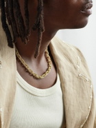 PATTARAPHAN - Textured Seamless Link 9-Karat Gold Chain Necklace