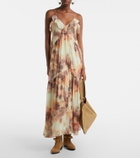Marant Etoile Printed cotton midi dress
