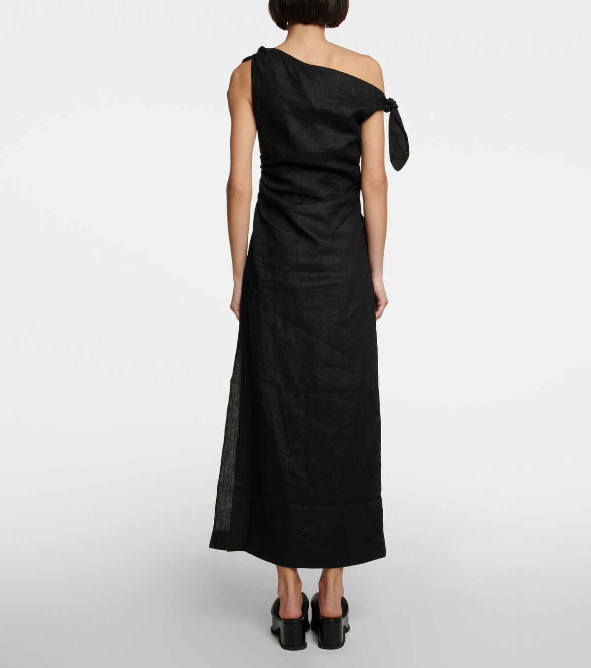 SIR One-shoulder linen maxi dress SIR.