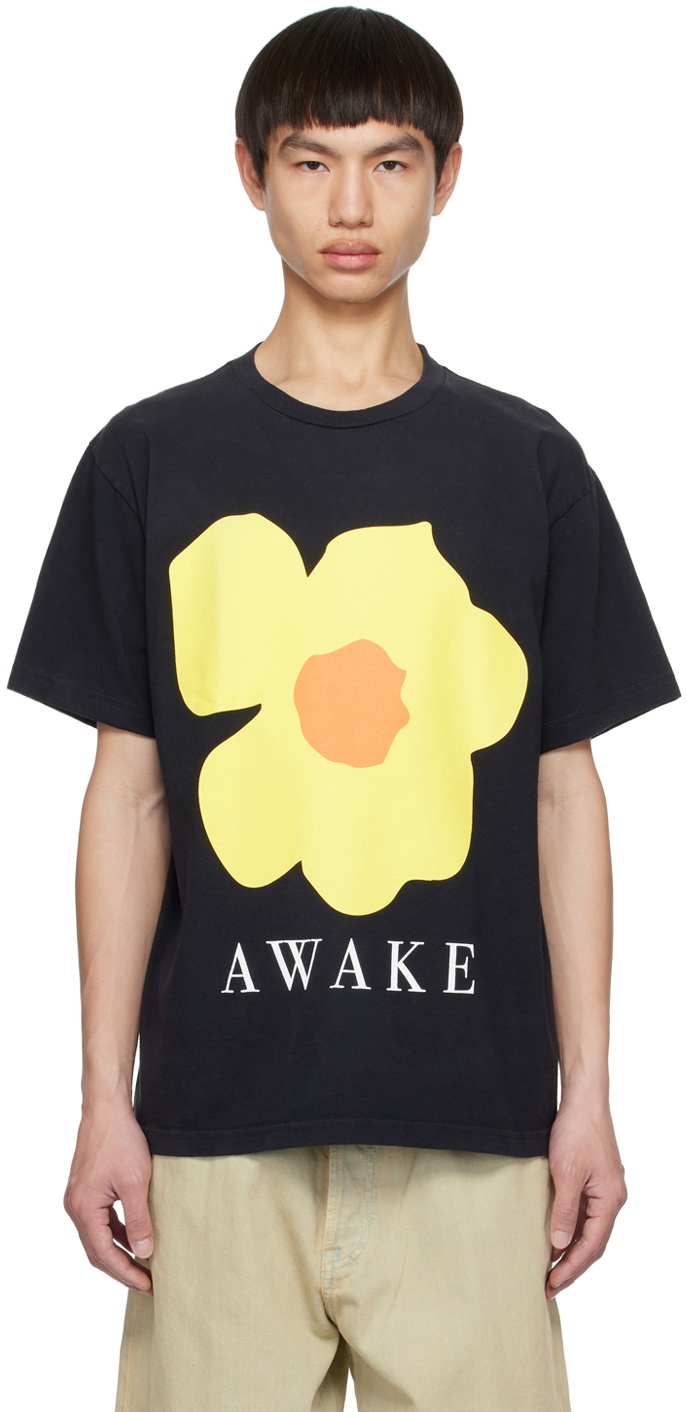 Awake NY Black Floral T-Shirt Awake NY