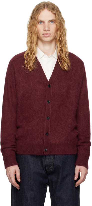 Photo: KAPTAIN SUNSHINE Burgundy Royal Alpaca Knit Cardigan