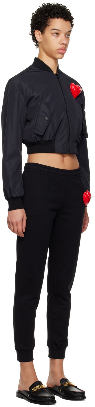 【関税込み】Moschino ブラック Inflatable Heart マキシドレス Moschino Black Inflatable Heart Bomber Jacket Moschino