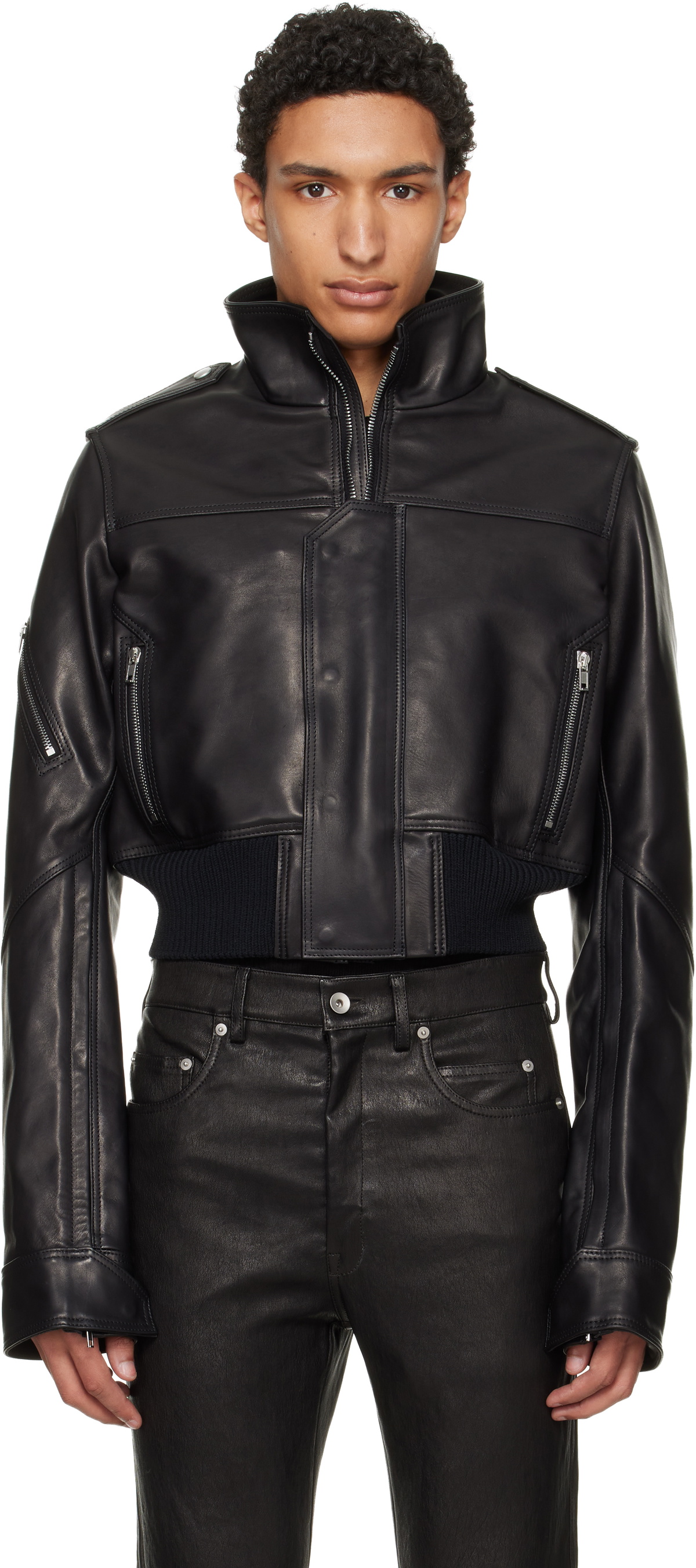 【美品】Rick Owens Cyclop Biker ライダース Rick Owens Rick Owens Cyclops Leather Jacket - Black (S/S 16