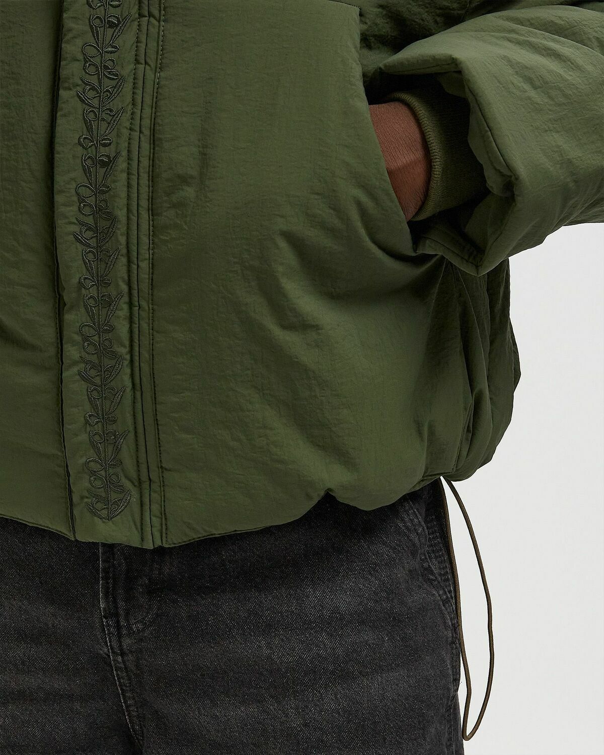Rough. PUFFER JACKET Green Mens Down & Puffer Jacket
