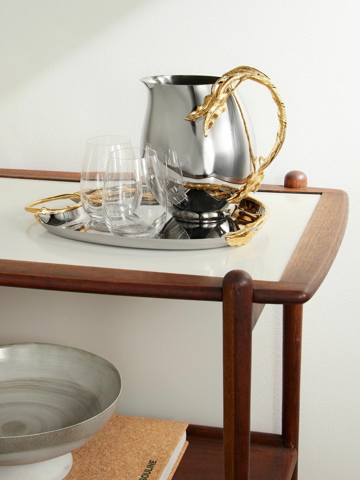 L'Objet - Fern Stainless Steel and Gold-Plated Pitcher