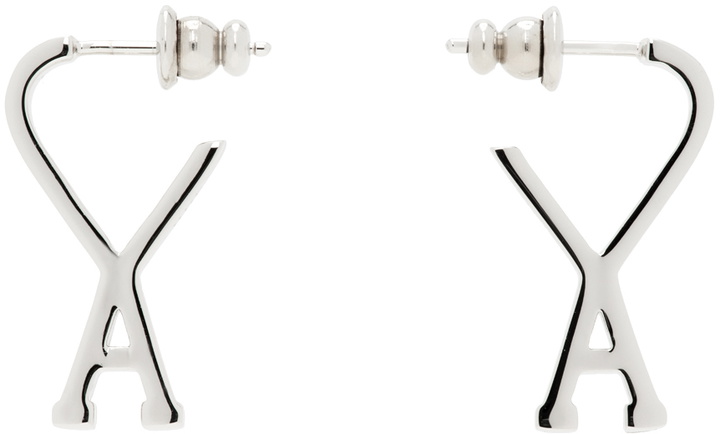 Photo: AMI Paris Silver Small Ami de Cœur Earrings