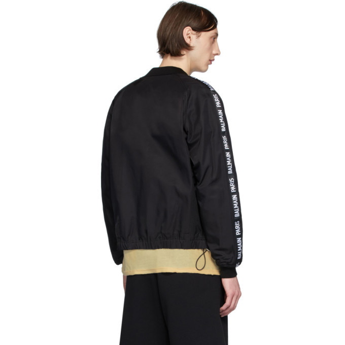 Bombers Balmain - Monogram reversible bomber jacket - AH1TF064WB66GFE