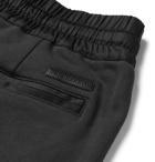 Burberry - Haleford Tapered Satin-Trimmed Loopback Cotton-Jersey Sweatpants - Men - Black