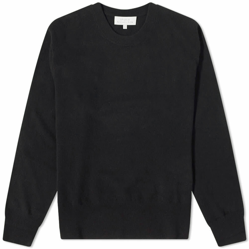 Studio Nicholson Men's Vann 12 Gauge Crew Knit in Black Studio