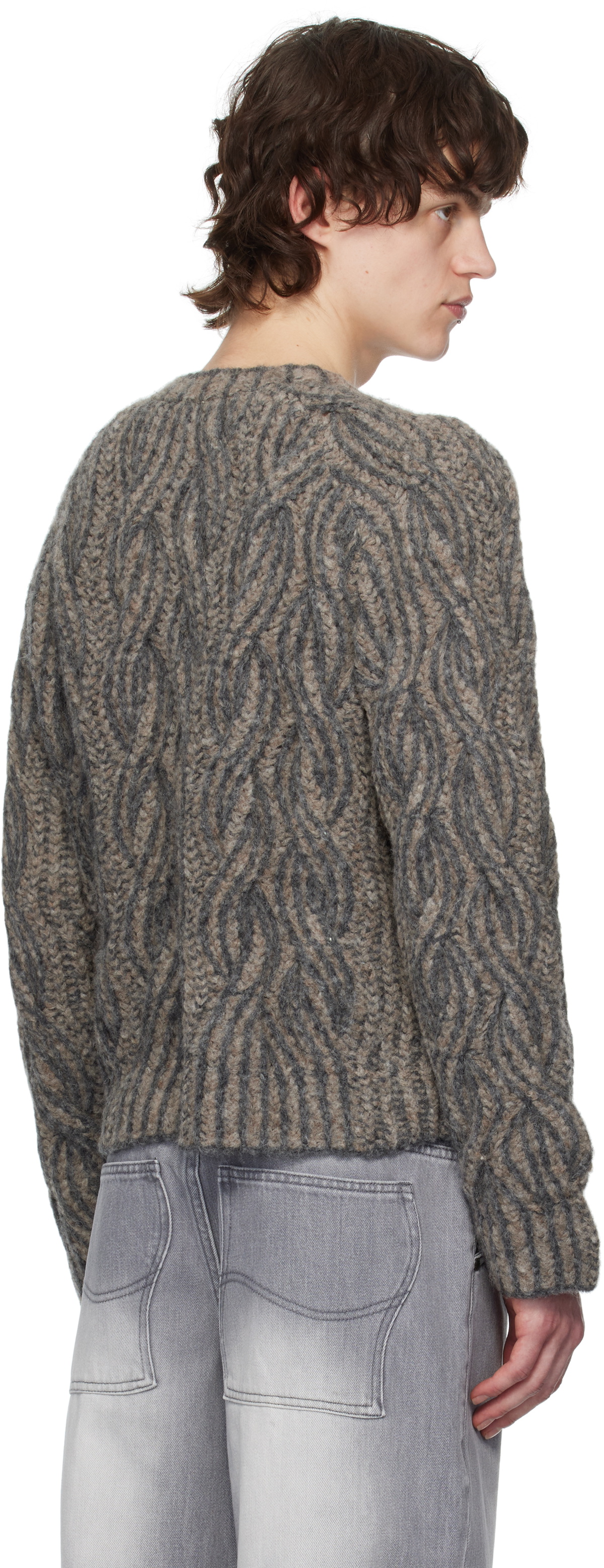 Eckhaus Latta Taupe Plait Sweater