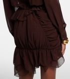Jacques Wei Ruffled asymmetric minidress