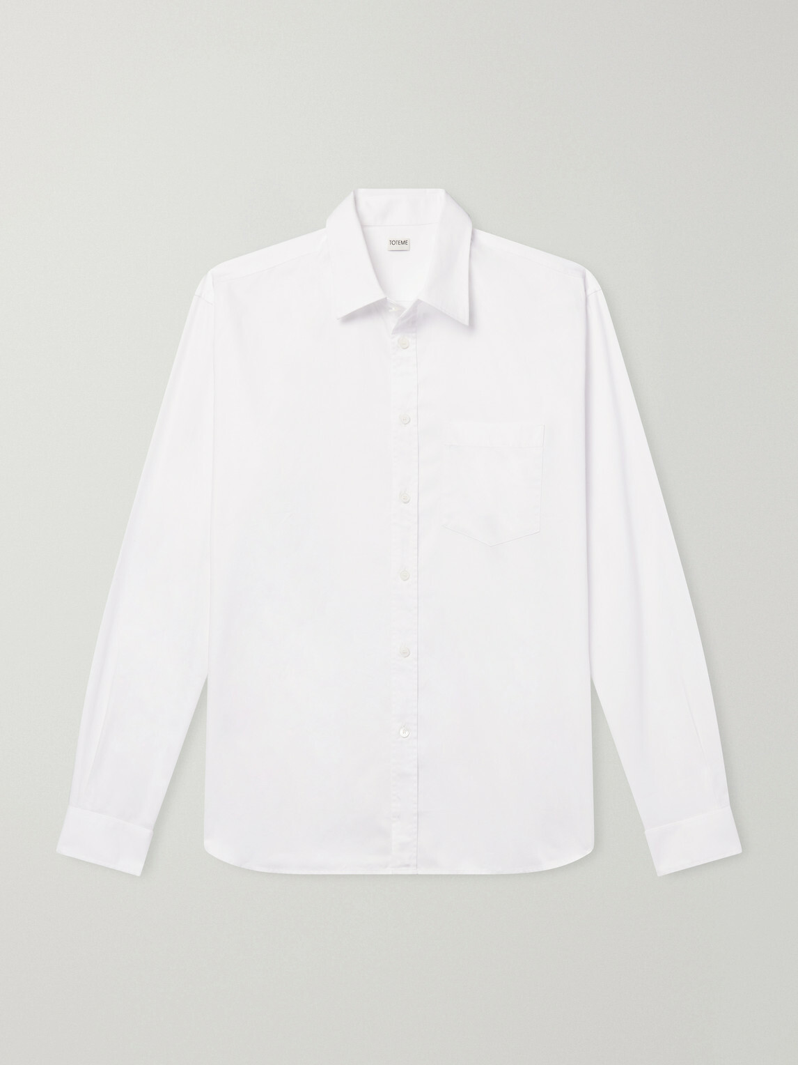 TOTEME - Button-Down Cotton-Poplin Shirt - White