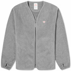 Danton Men's Polartec Fleece V Neck Jacket in Top Grey