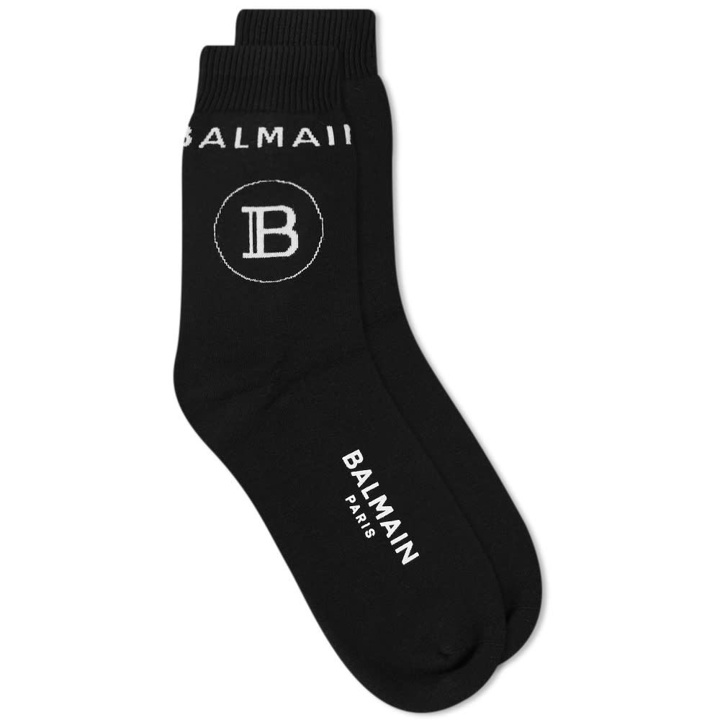 Photo: Balmain B Logo Sports Sock