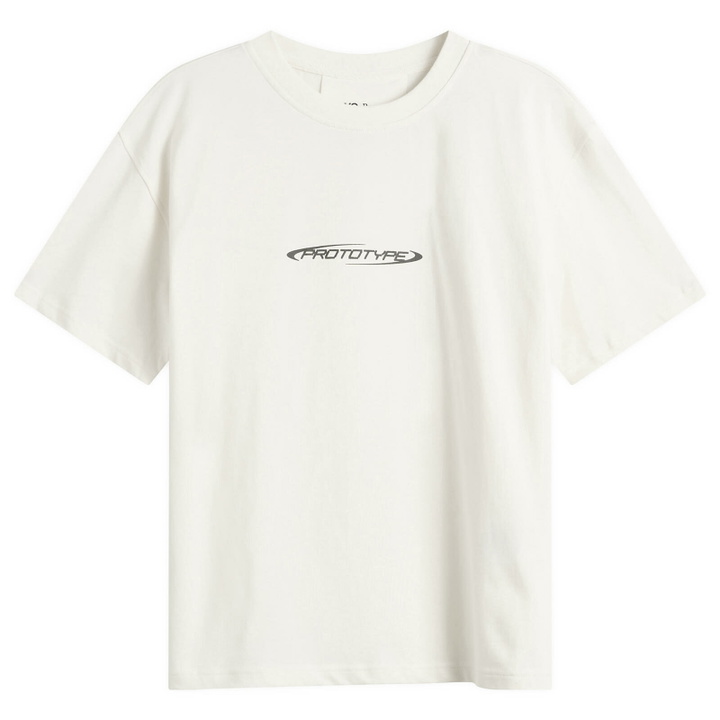 Photo: KA_YO_Prototype Men's Boxy Logo T-Shirt in Off White