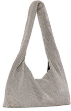 KARA Silver Crystal Mesh Armpit Bag