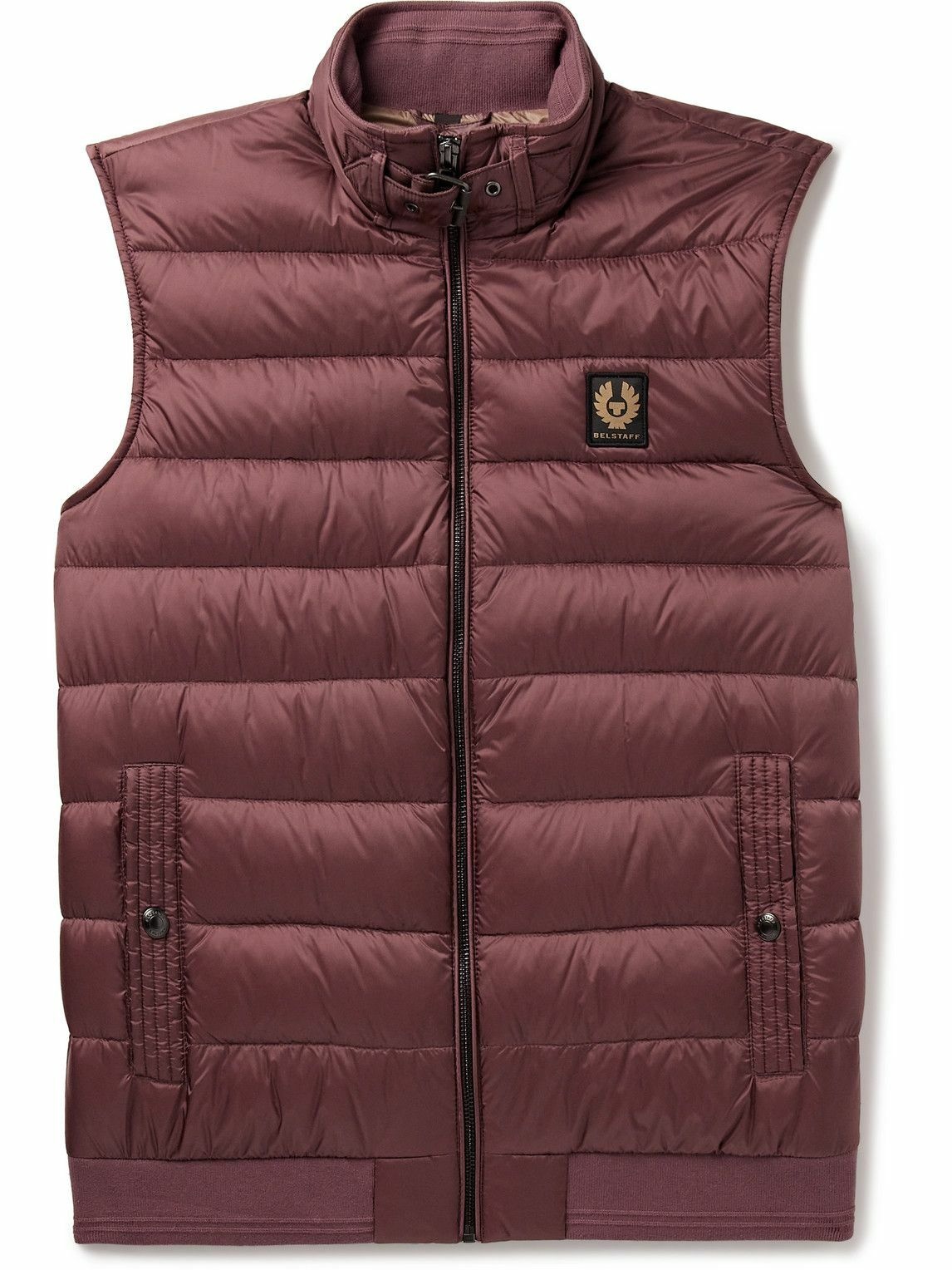 Photo: Belstaff - Circuit Logo-Appliquéd Quilted Shell Down Gilet - Red