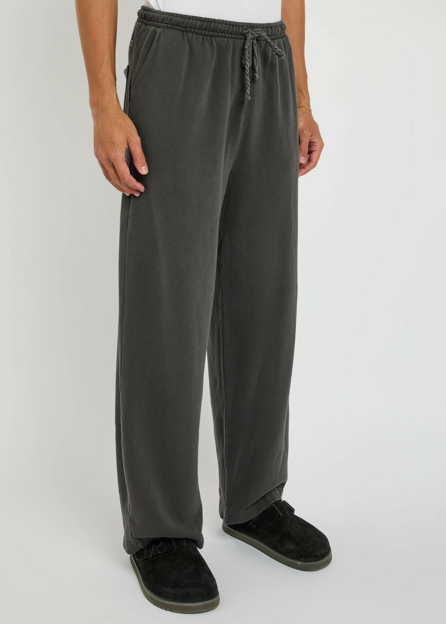 The Elder Statesman Daily Cotton and Cashmere-blend Sweatpants Dark Grey