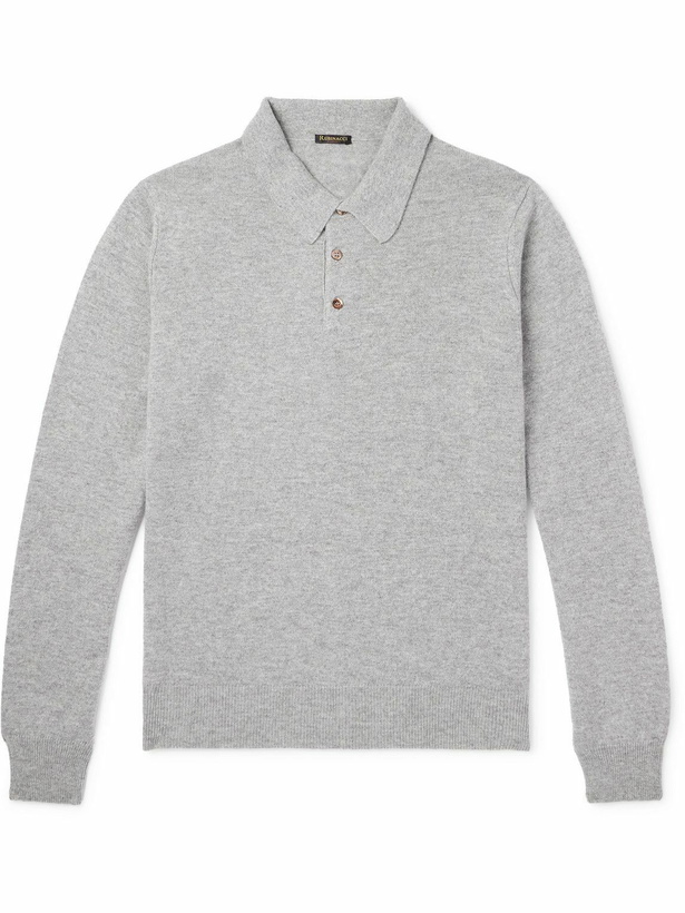 Photo: Rubinacci - Cashmere Polo Shirt - Gray
