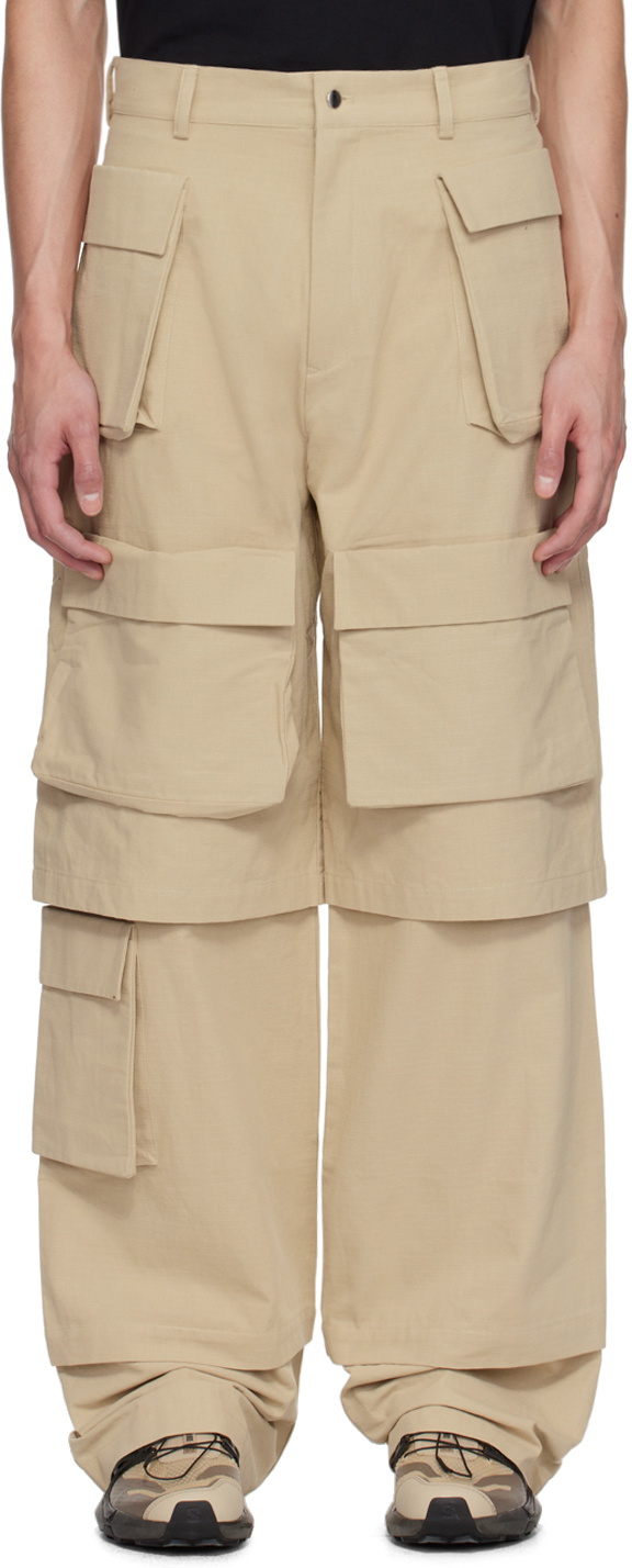 SPENCER BADU Beige Safari Cargo Pants