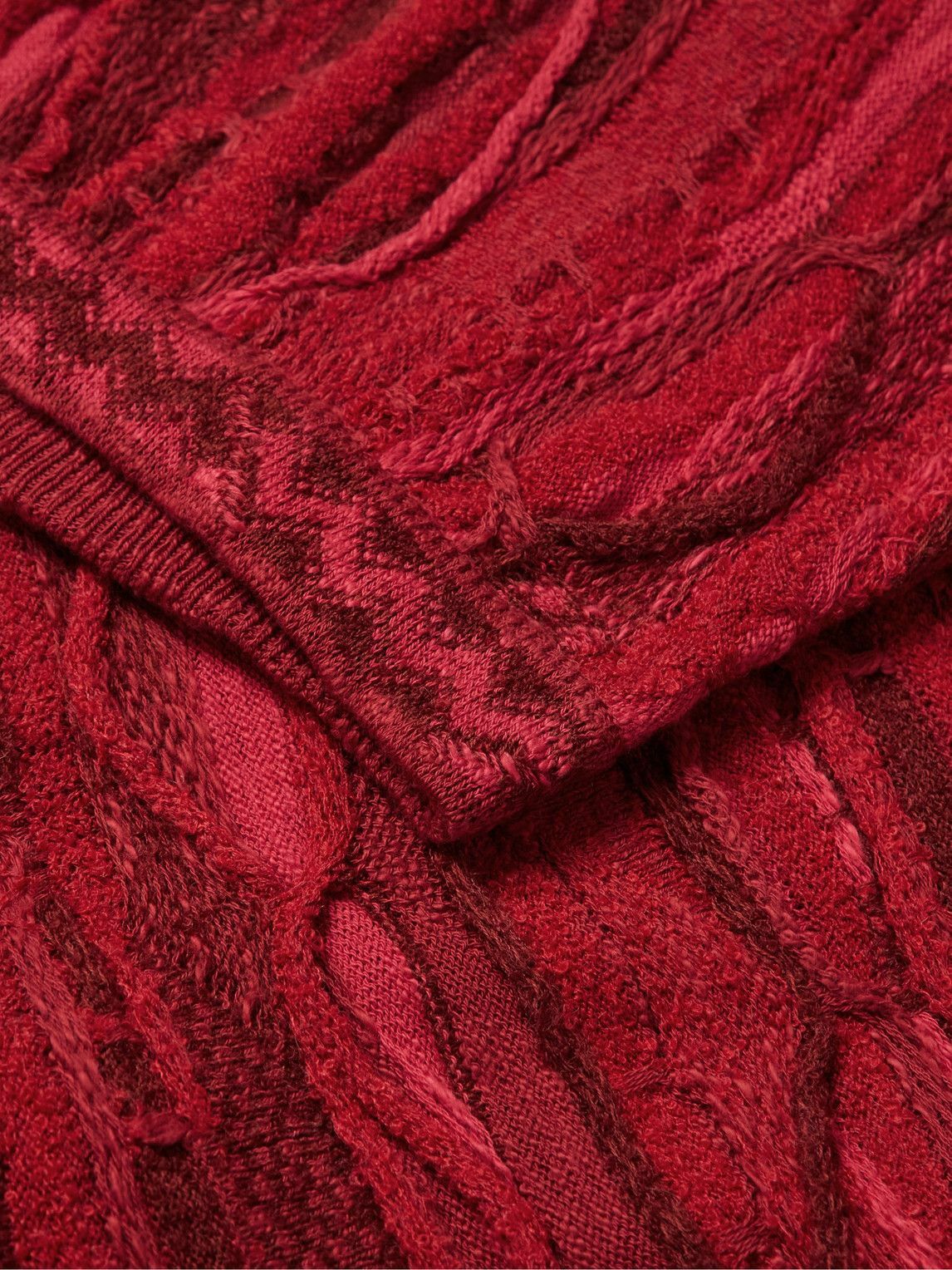 KAPITAL - Jacquard-Knit Cotton-Blend Sweater - Red KAPITAL