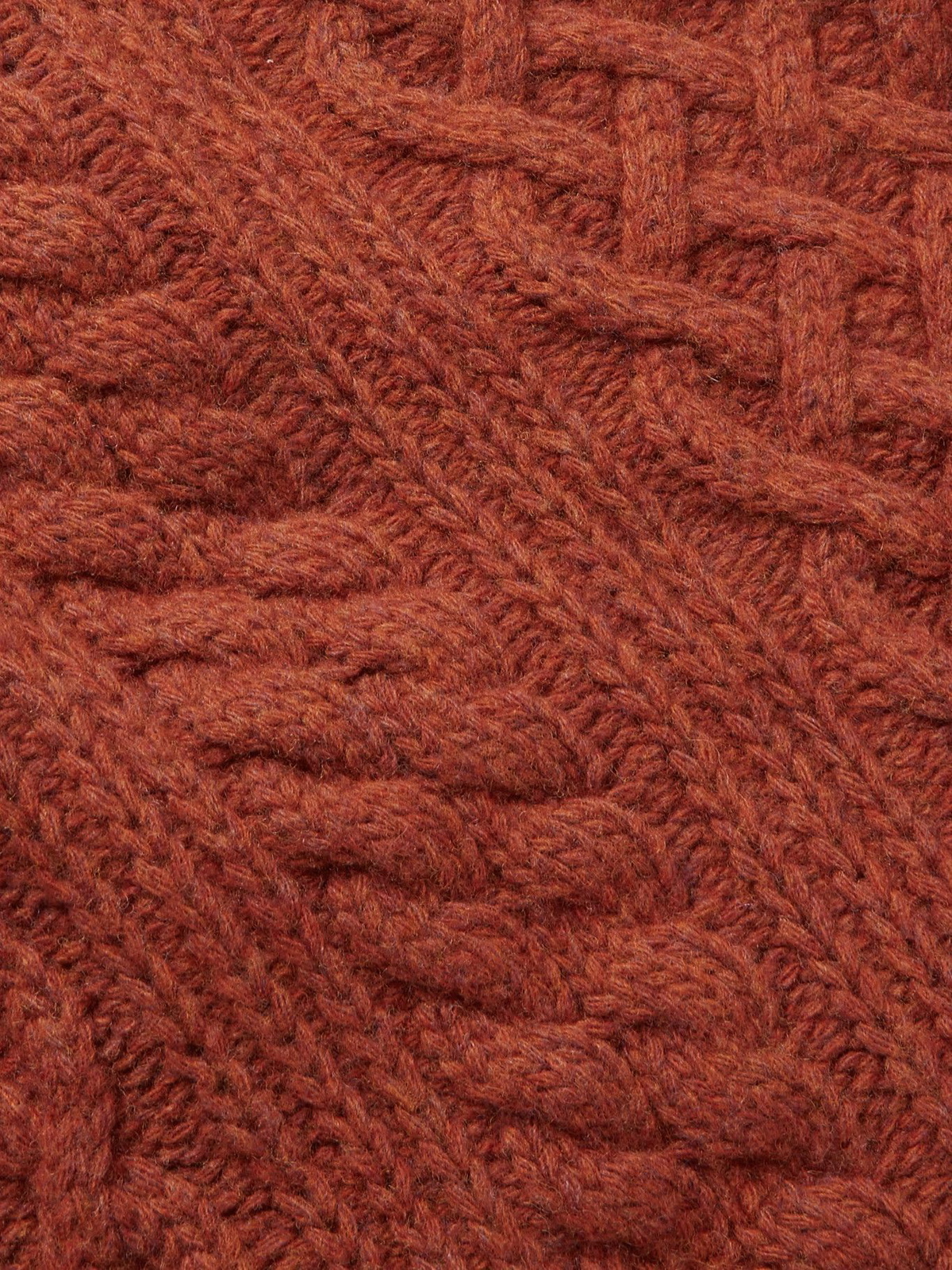 AIMÉ LEON DORE - Woolrich Cable-Knit Wool Sweater - Orange AIMÉ LEON DORE - Woolrich Cable-Knit Wool Sweater - Orange