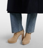 Aquazzura Martine 110 suede platform ankle boots