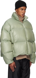 Jil Sander Green Quilted Down Jacket