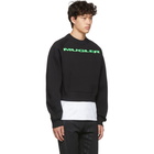 Mugler Black Logo Cropped Sweatshirt