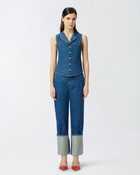 Pinko Reimagine By Pinko X Patrick Mc Dowell Slim Fitting Denim Waistcoat Rinse Wash