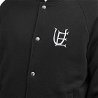 Uniform Experiment Men's Logo Varsity Bomber Jacket in Black