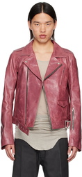 Rick Owens Pink Porterville Luke Stooges Leather Jacket