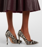 Gianvito Rossi Gianvito zebra-print calf hair pumps